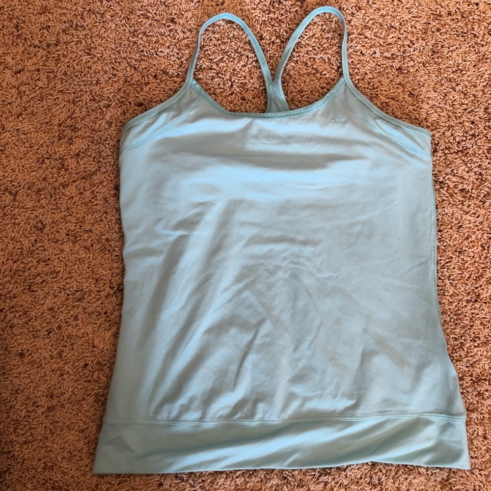 Adidas workout tank with shelf bra
